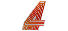 Sticker 4 Years Metallic