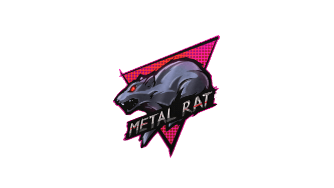 Sticker Metal Rat